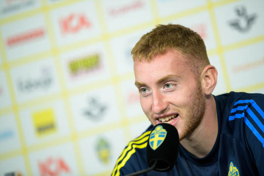 Dejan Kulusevski of the Swedish national football team at a