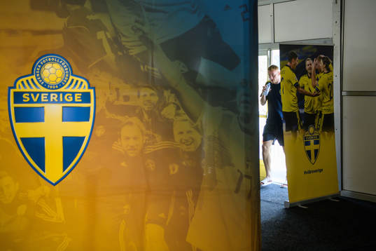 Dejan Kulusevski of the Swedish national football team at a