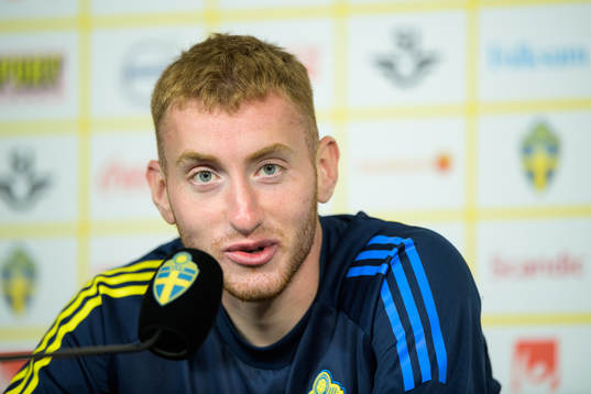 Dejan Kulusevski of the Swedish national football team at a