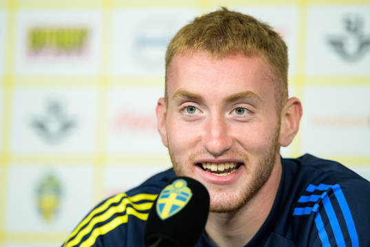 Dejan Kulusevski of the Swedish national football team at a