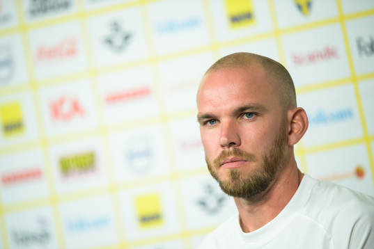 Marcus Danielson of the Swedish national football team at a