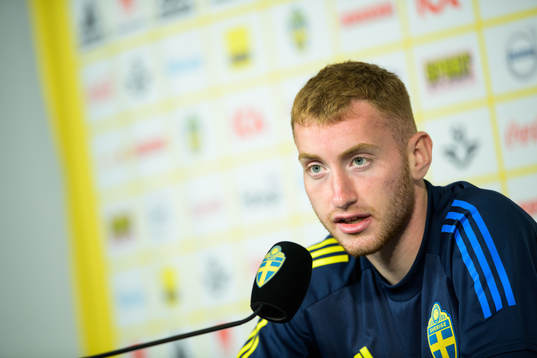 Dejan Kulusevski of the Swedish national football team at a