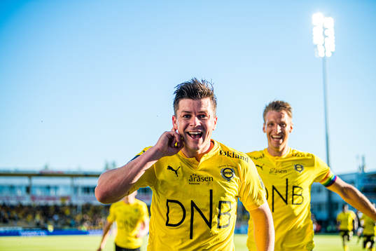 Pål Andre Helland of Lillestrøm celebrates