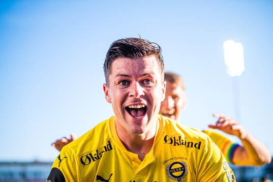 Pål Andre Helland of Lillestrøm celebrates