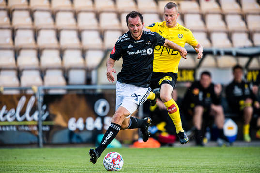 Even Hovland of Rosenborg and Hans Daniel Gustafsson of