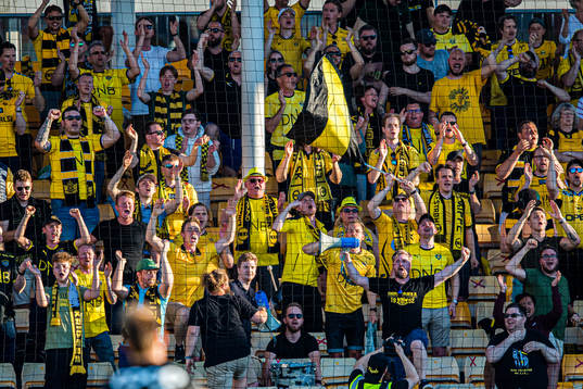 Spectators in the stands