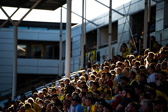 Spectators in the stands