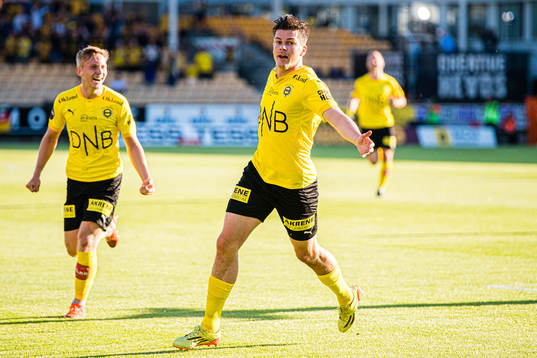 Pål Andre Helland of Lillestrøm celebrates