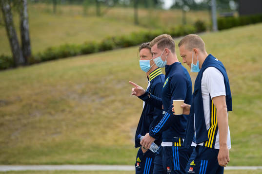 Kristoffer Olsson, Emil Krafth and Ludwig Augustinsson of