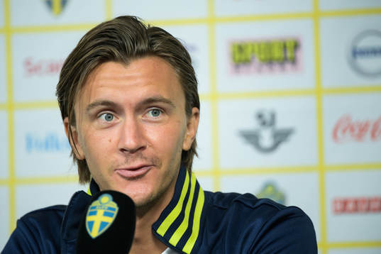 Kristoffer Olsson of the Swedish national football team at