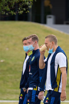 Kristoffer Olsson, Emil Krafth and Ludwig Augustinsson of