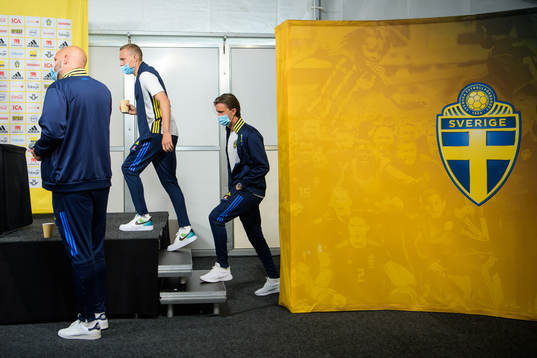Ludwig Augustinsson and Kristoffer Olsson of the Swedish