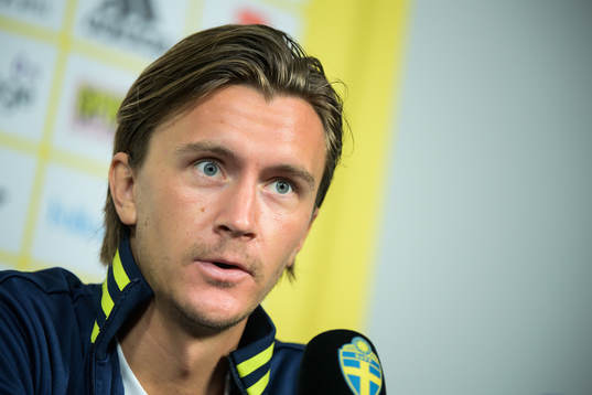 Kristoffer Olsson of the Swedish national football team at