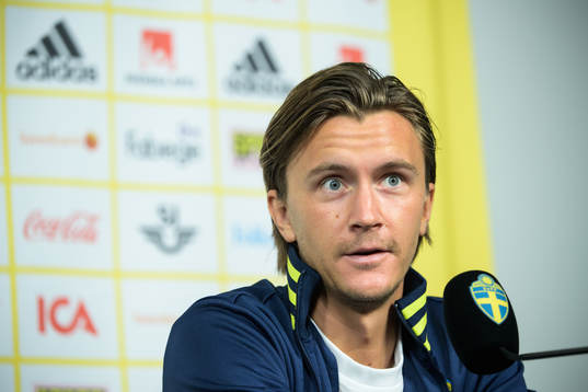 Kristoffer Olsson of the Swedish national football team at