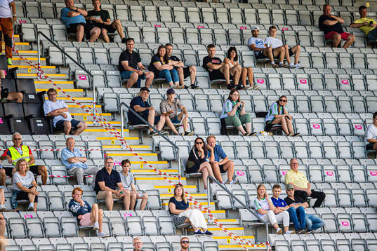 Spectators in the stands