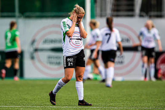 Silje Bekkåsen Nyhagen of Hønefoss looks dejected