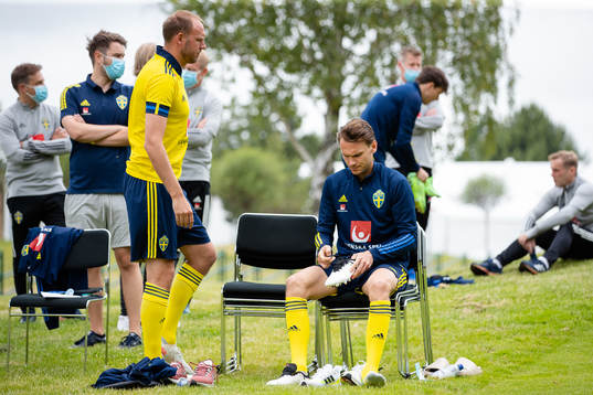 Andreas Granqvist  and Albin Ekdal  of the Swedish national