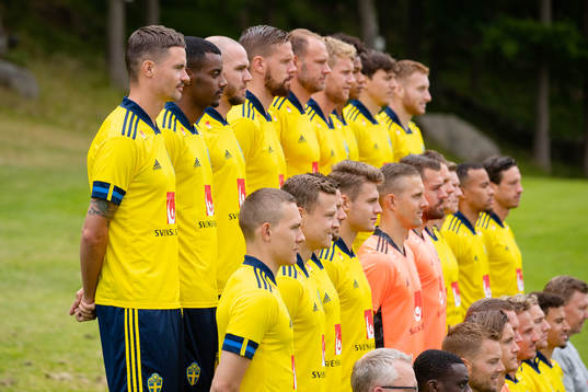 Players and coaches of the Swedish national football team