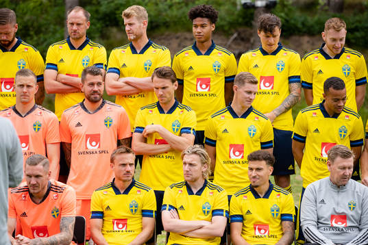 Players and coaches of the Swedish national football team