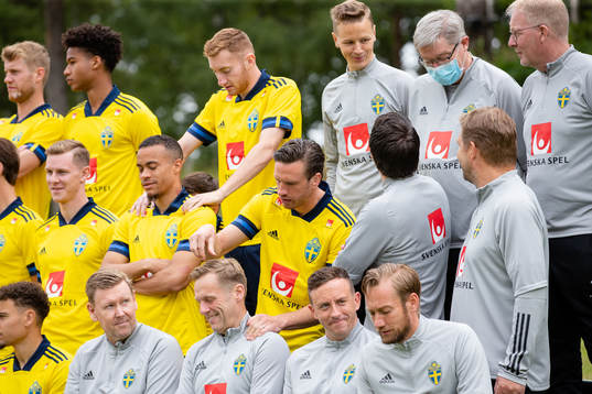 Players and coaches of the Swedish national football team
