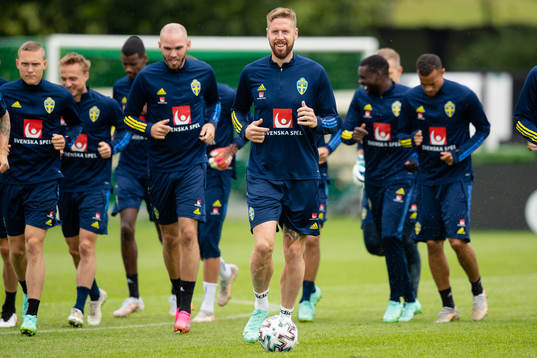 Pontus Jansson of the Swedish national football team at a