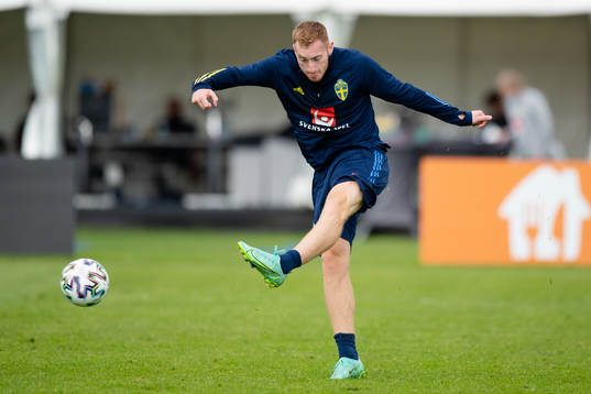Dejan Kulusevski of the Swedish national football team at a