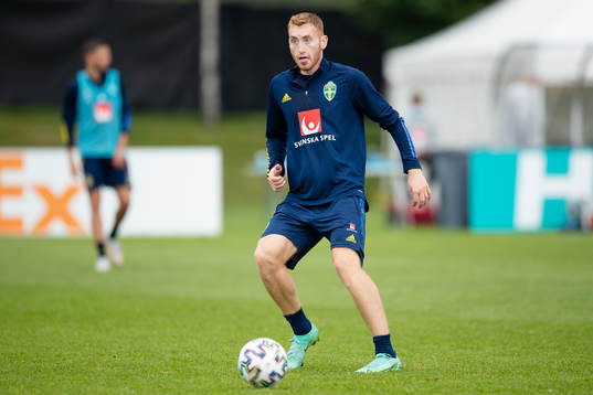 Dejan Kulusevski of the Swedish national football team at a