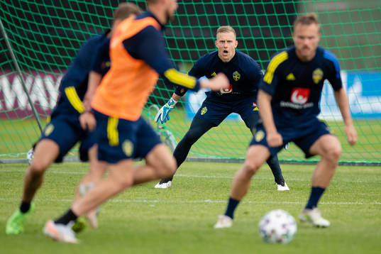 Goalkeeper Karl-Johan Johnsson of the Swedish national