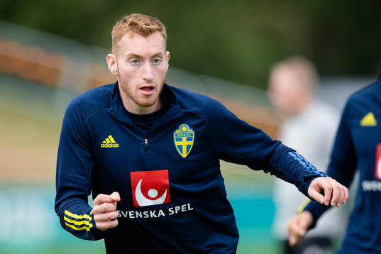 Dejan Kulusevski of the Swedish national football team at a