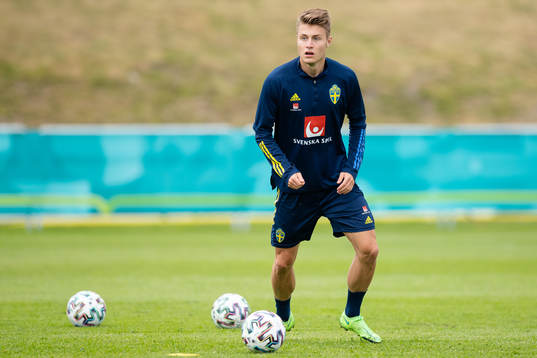Mattias Svanberg of the Swedish national football team at a