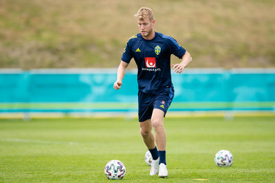 Filip Helander of the Swedish national football team at a