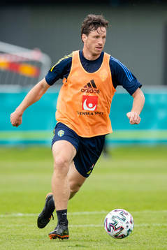 Gustav Svensson of the Swedish national football team at a