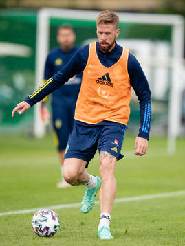 Pontus Jansson of the Swedish national football team at a