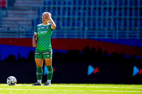Ingrid Synnøve Nødland of Klepp looks dejected