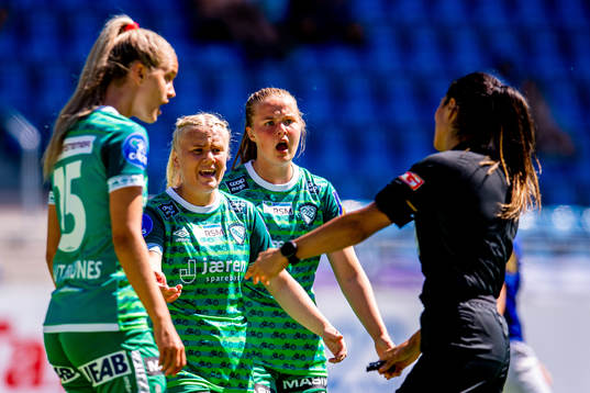 Julie Austdal and Helene Broch of Klepp react