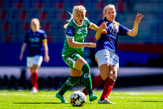 Julie Austdal of Klepp and Amanda Jacobsen Andradóttir of