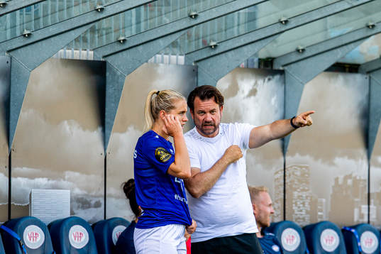 Elise Thorsnes and Jack Majgaard Jensen, head coach of
