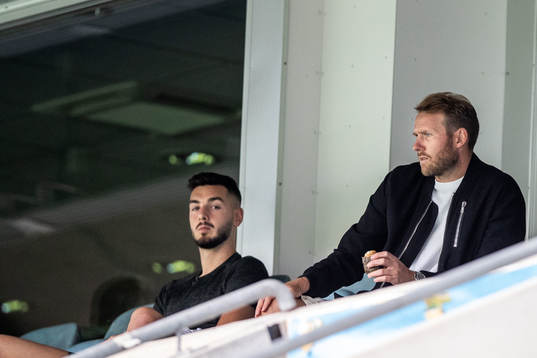 Malmö FFs målvakt Marko Johansson och Ola Toivonen på