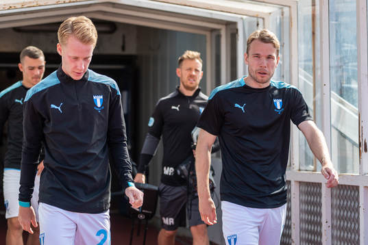 Malmö FFs David Edvardsson och Oscar Lewicki