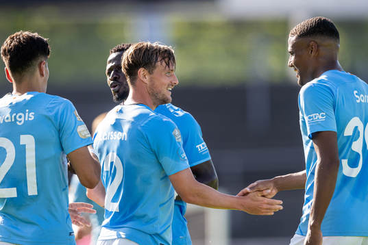 Malmö FFs Eric Larsson jublar