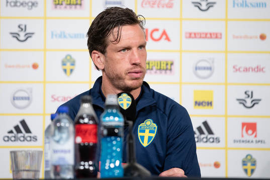 Gustav Svensson of the Swedish national football team at a