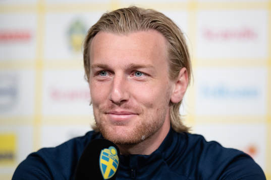 Emil Forsberg of the Swedish national football team at a