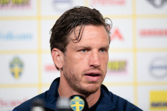 Gustav Svensson of the Swedish national football team at a