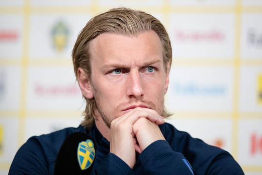 Emil Forsberg of the Swedish national football team at a