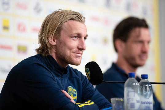 Emil Forsberg of the Swedish national football team at a