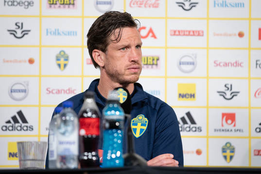 Gustav Svensson of the Swedish national football team at a