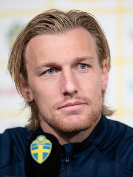 Emil Forsberg of the Swedish national football team at a
