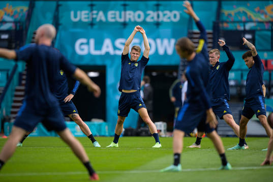 Mattias Svanberg of the Swedish national football team at a