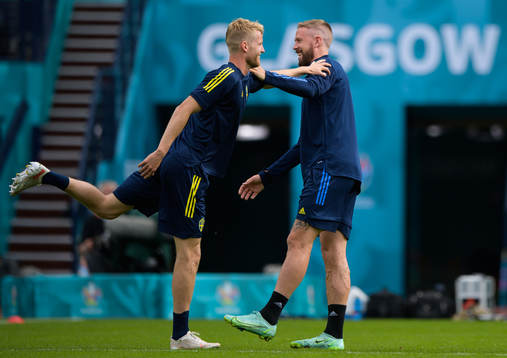 Filip Helander and Pontus Jansson of the Swedish national