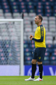 Head coach Andriy Shevchenko of the Ukrainian national